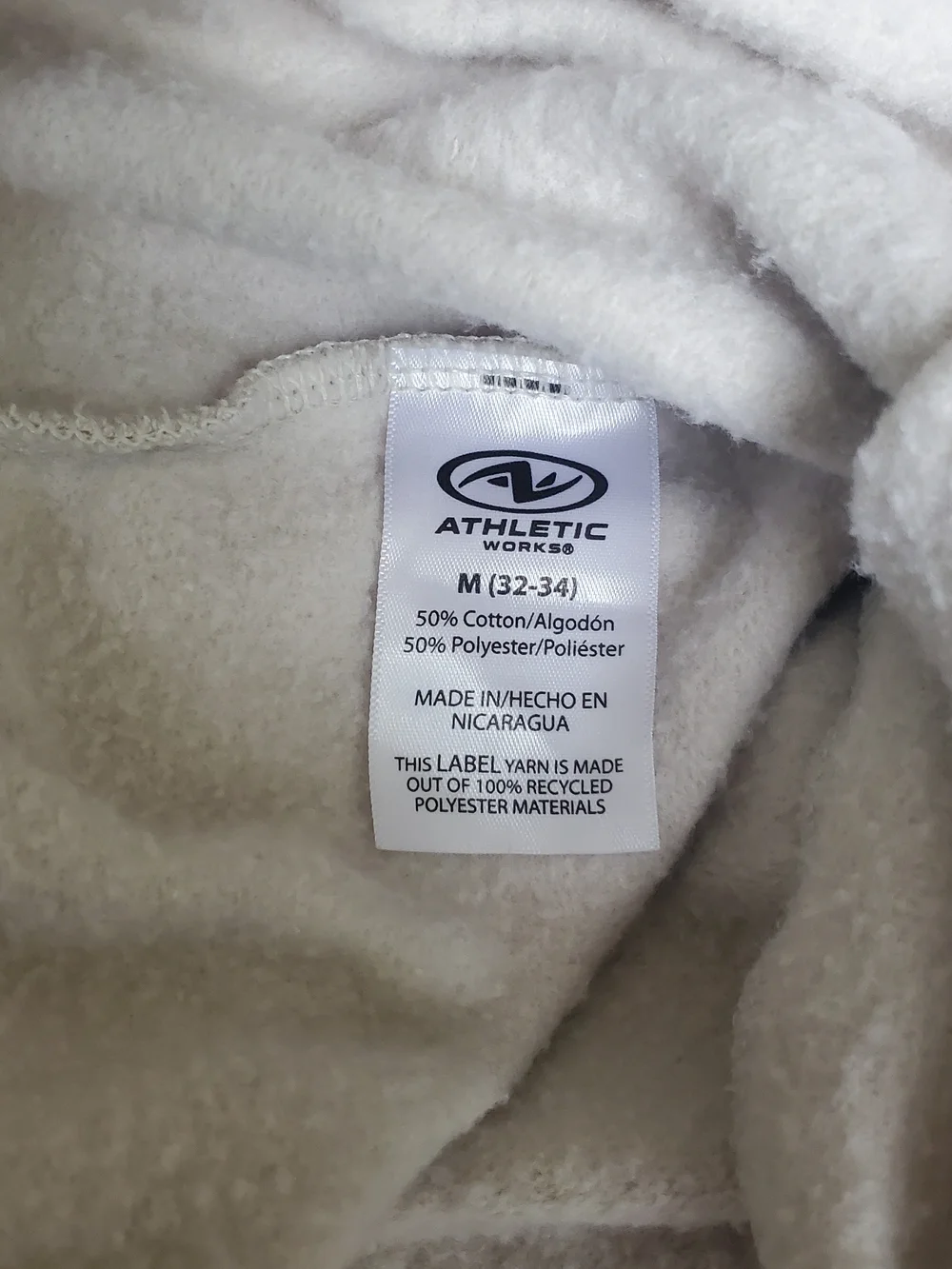 Athletic Works Crewneck Sweater in Mauve and Cream